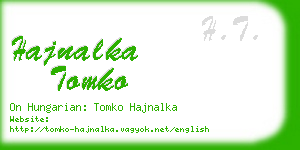 hajnalka tomko business card